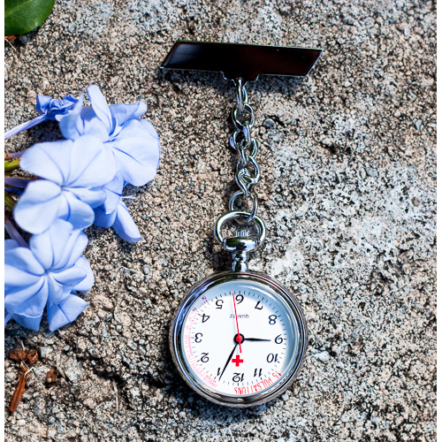 Nurses Lapel Fob Watch ( Ladies - Silver Colour )