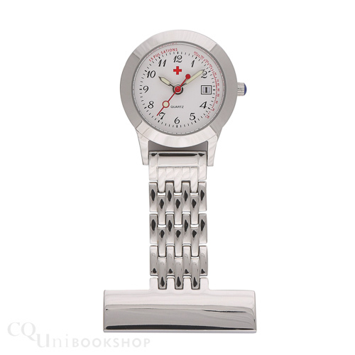 Nurses Lapel Fob Watch ( Mens - Silver Colour )