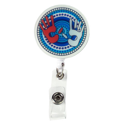 Stethoscope ID Tag ( Retractable - Healing Hands )