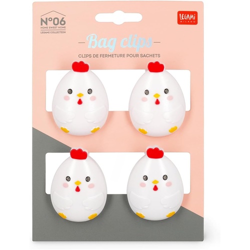 Legami Hen Bag Clips ( Set Of 4 )