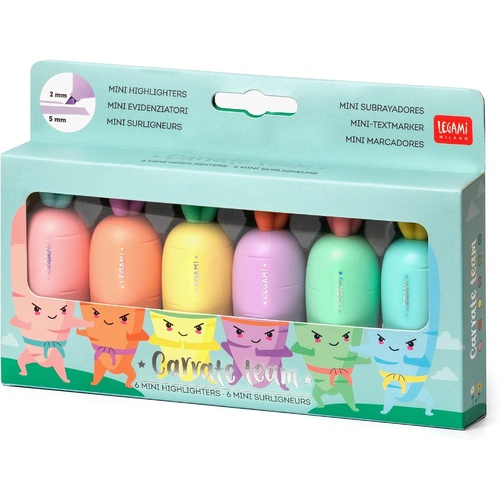 Legami Set of 6 Mini Highlighters