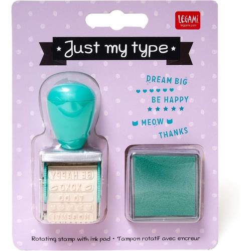 Legami Rotating Stamp With Ink Pad ( Just My Type )