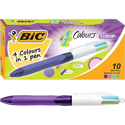 BIC Pen 4 Colour Fashion Grip Medium