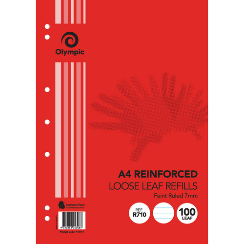 Refills Reinforced ( A4 Loose Leaf - 200 Sheets )