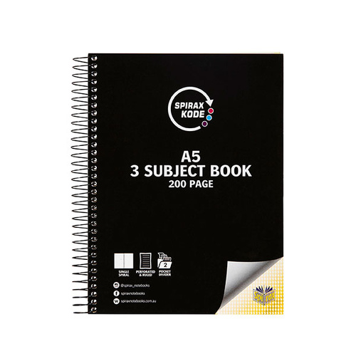 Spirax Kode 961 ( A5 3 Subject Notebook )