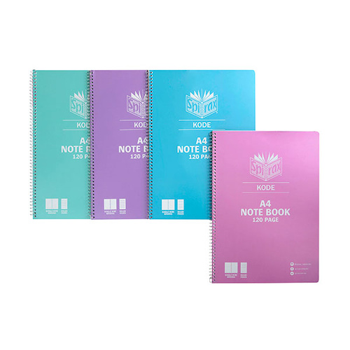 Spirax Metallic Kode Notebook A4 - 120pg