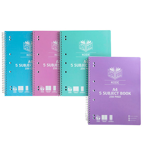 Spirax Metallic Kode 5 Subject Book A4 - 250pg