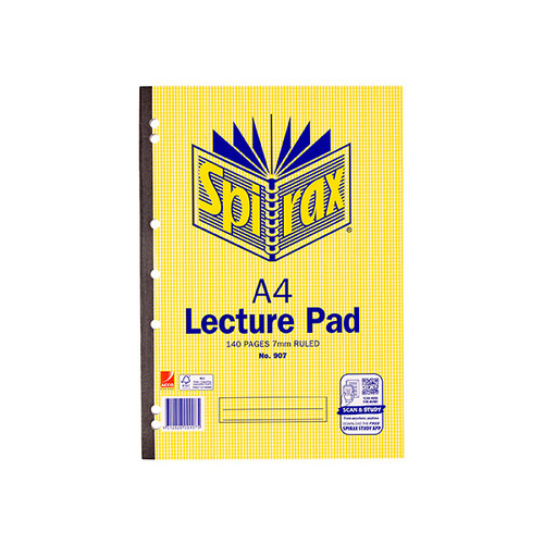 Spirax A4 Lecture Pad - 140pg