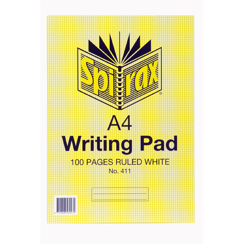 Spirax Writing Pad ( A4 - 100 White Pages - Ruled )