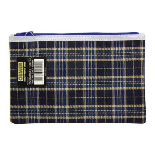 Osmer Tartan Blue Pencil Case Small