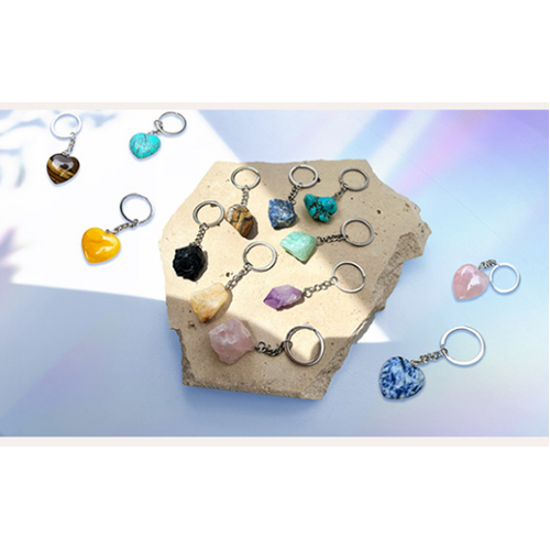 Crystal Heart Keyring Assorted