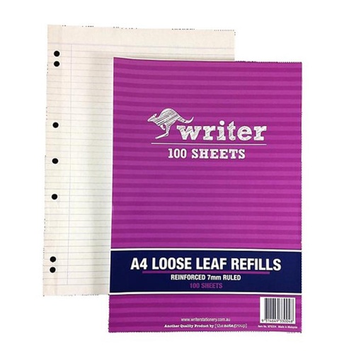 Refills Reinforced ( A4 Loose Leaf - 100 Sheets )