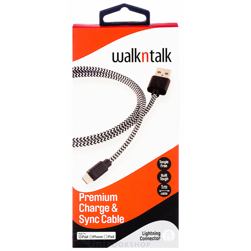 Charge & Sync Cable ( Lightning - Blk / White )