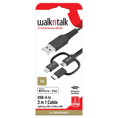 Premium Charge & Sync Cable ( 3 in 1 )