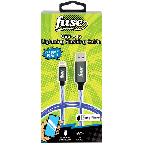 LED Charging Cable ( Lightning To USB A - 1m - Blue )