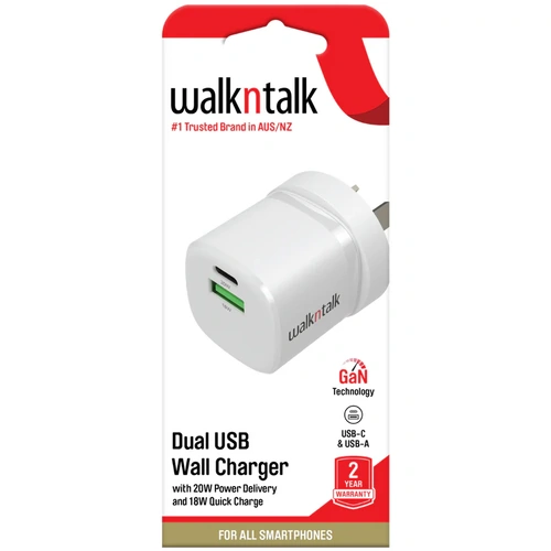 Dual USB Wall Charger ( USB A and USB C )