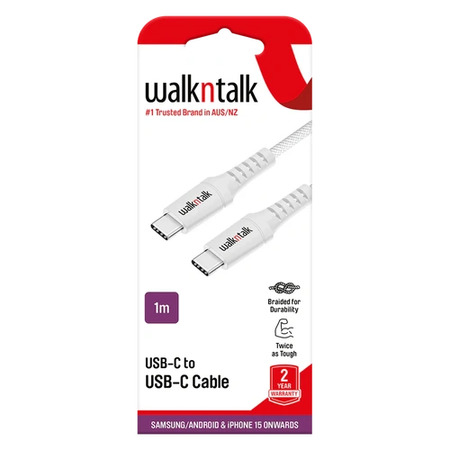 USB-C to USB-C Braided Fast Charging Cable 60W 1m