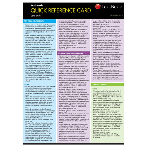 Quick Reference Card: Real Property Law