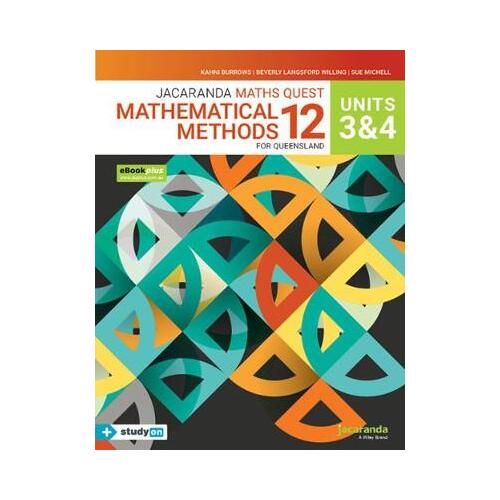 Jacaranda Maths Quest 12 Mathematical Methods Units 3&4 for Queensland eBookPLUS & Print + StudyON Mathematical Methods