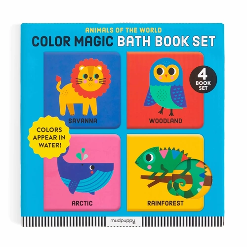 Animals of the World Color Magic Book - 4pcs Set Multi-Coloured