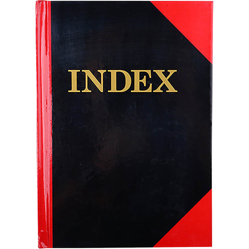 Index Notebook A-Z Black & Red