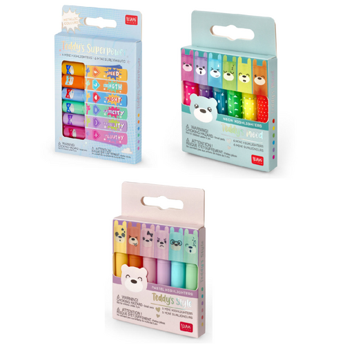 Legami Set Of 6 Mini Highlighters