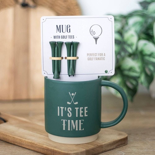 Its Tee Time Mug with Golf Tees