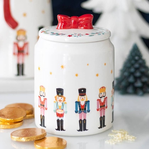 Nutcracker Storage Jar with Bow