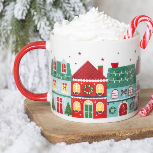 Christmas Street Print Mug